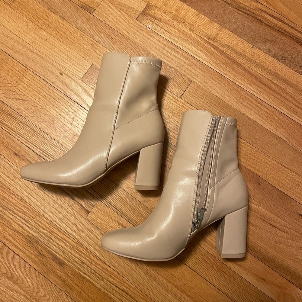 Nude ankle boots